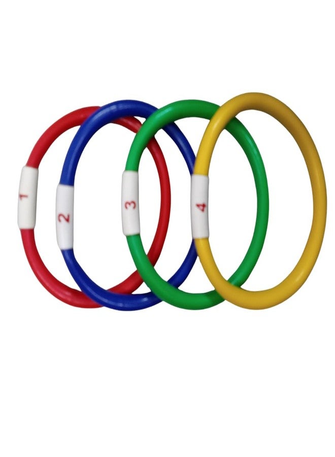 Fitfix® Soft Underwater Pool Diving Sinker Rings! Dive into Fun Multi Colors Age 5+ Pack of 4 Sinker Rings (6-inch) in Storage Bag - Ideal Gift Swimming Toys Diving, Pool Games, Accessories for Kids - Image 3